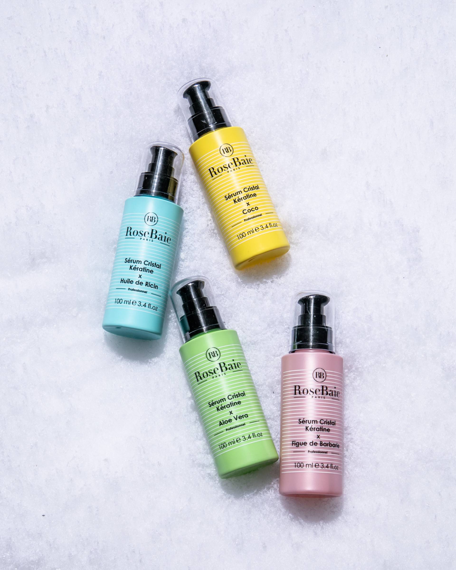 Soins capillaires pour hydratation et nutrition sur mesure pour des cheveux brillants avec Rosebaie Paris